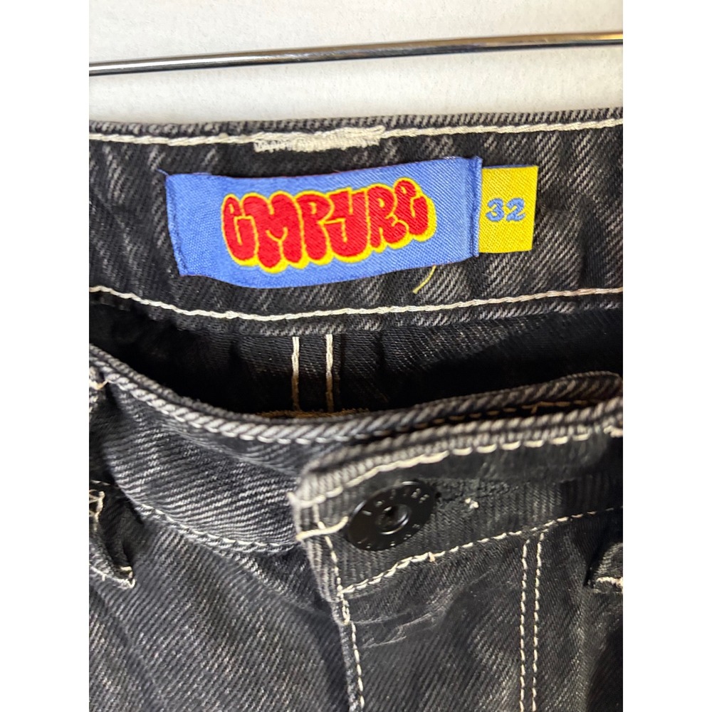 Empyre Jeans Mens 32 x 30 Black Denim Relaxed Loose Skater Grunge Street Y2K